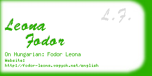 leona fodor business card